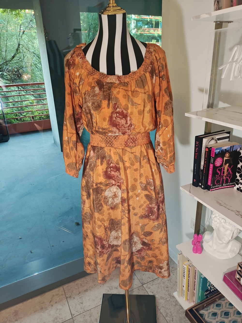 Moulinette Soeurs Cara Cara Floral Dress 100% Silk - VINTAGE Anthropologie!
